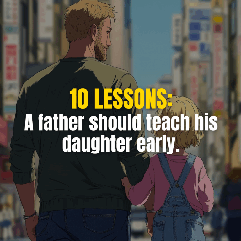 A father and daughter walking together down the street