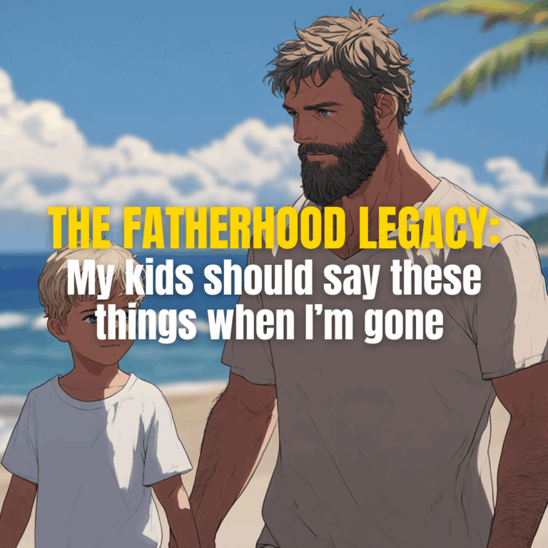 A father and son walking along the beach