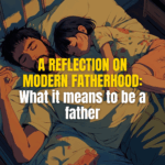 Modern fatherhood a father sleeping in his young daughters bed