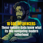A father talking into a microphone