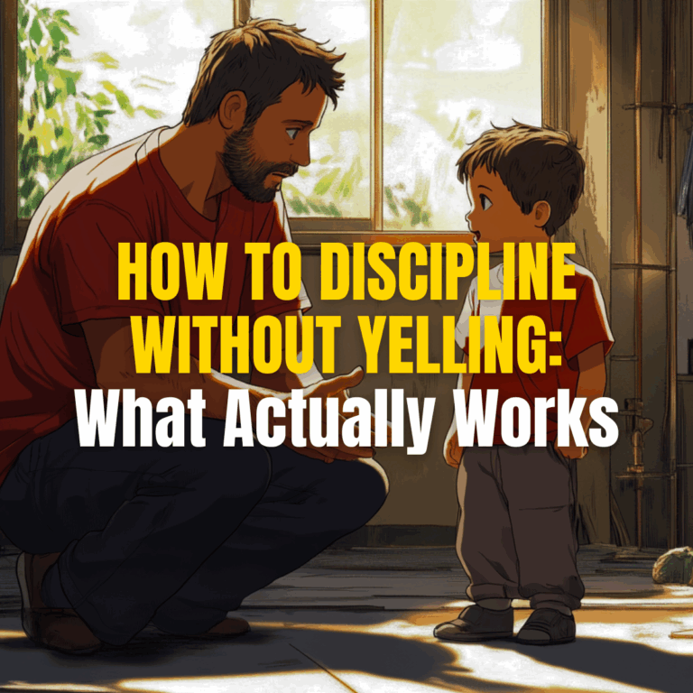 a father having a conversation with his son