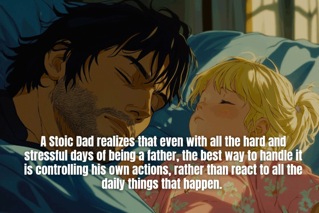 A father sleeping next to his young daughter.